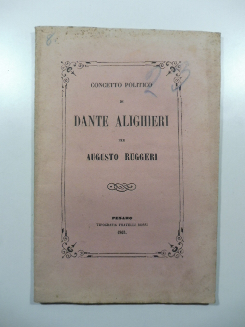 Concetto politico di Dante Alighieri